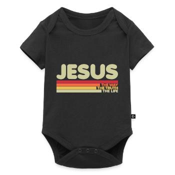 Jesus The Way Truth Life Christian - Baby Premium short-sleeve bodysuit - black - Front