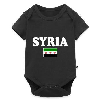Drapeau de la Syrie - Body à manches courtes Premium Bébé - noir - Devant