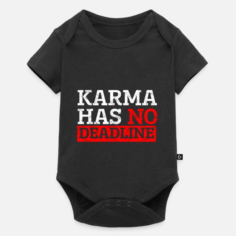 Karma hat keine Deadline - Baby Premium Kurzarmbody - Schwarz