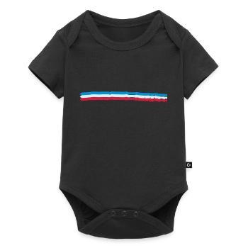 Unterstrich Flag France - Baby Premium Kurzarmbody - Schwarz - Vorne