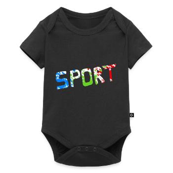Sport - Baby Premium short-sleeve bodysuit - black - Front