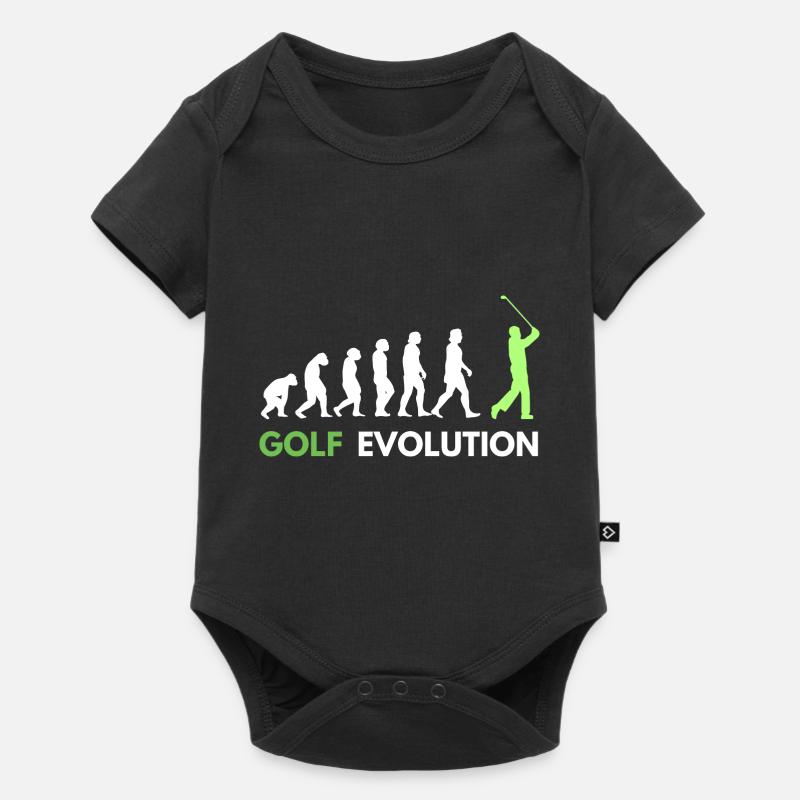 Golf Evolution Golfer Golfen - Baby Premium Kurzarmbody - Schwarz