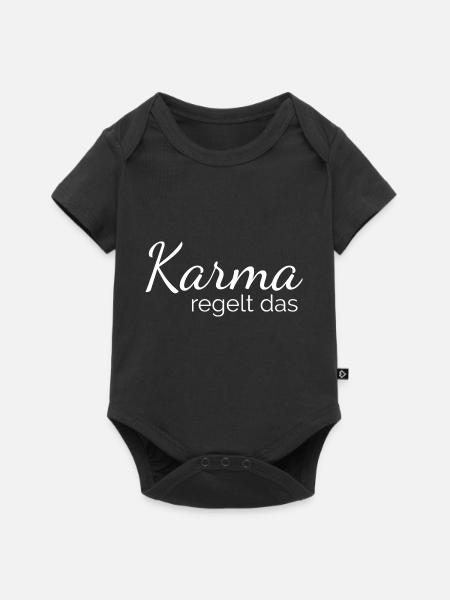 Le karma règle le - Body à manches courtes Premium Bébé - noir