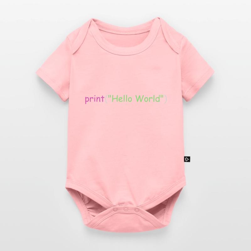 Hello World programming Python C++ C # Baby Premium short-sleeve bodysuit