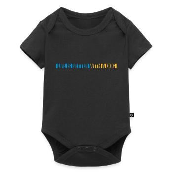 better with a dog - Baby Premium short-sleeve bodysuit - black - Front