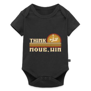 Échecs, Penser, Bouger, Gagner, Club des Maîtres d’Échecs - Body à manches courtes Premium Bébé - noir - Devant