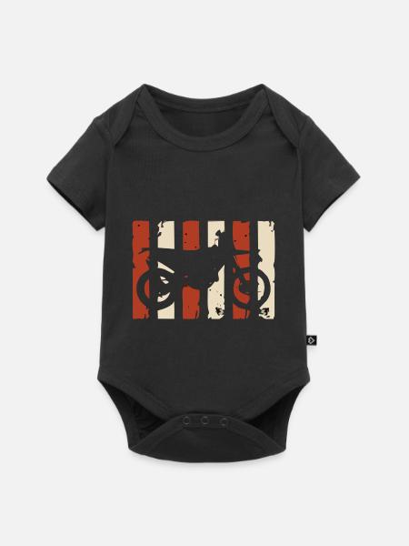 Moto Cross - Baby Premium Kurzarmbody - Schwarz