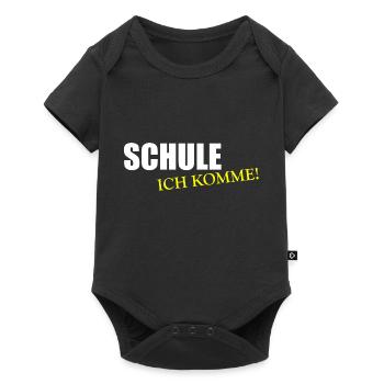 Schule Ich komme! Einschulung 1. Schultag Geschenk - Baby Premium Kurzarmbody - Schwarz - Vorne