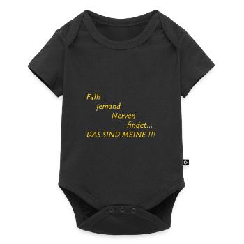 Énonciation drôle - Body à manches courtes Premium Bébé - noir - Devant