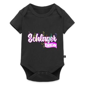 Schlager Crew - Baby Premium Kurzarmbody - Schwarz - Vorne