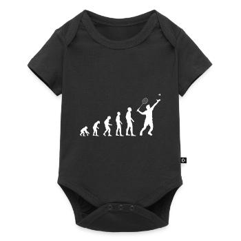 Entraîneur d'évolution de cadeau de volant de badminton - Body à manches courtes Premium Bébé - noir - Devant