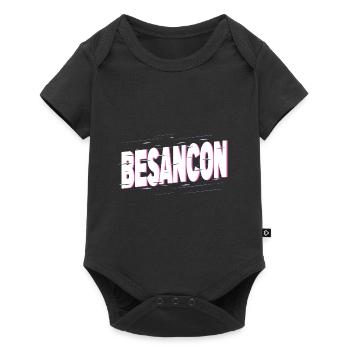 Besancon France City Writing Home Love - Baby Premium short-sleeve bodysuit - black - Front