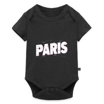 Paris France City Writing Home Love - Baby Premium short-sleeve bodysuit - black - Front