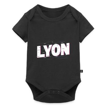 Lyon France City Writing Home Love - Baby Premium short-sleeve bodysuit - black - Front