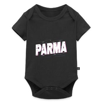 Parme Italie Ville Écriture Accueil Amour Vacances - Body à manches courtes Premium Bébé - noir - Devant