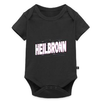 Heilbronn Allemagne Ville Font Home Amour - Body à manches courtes Premium Bébé - noir - Devant