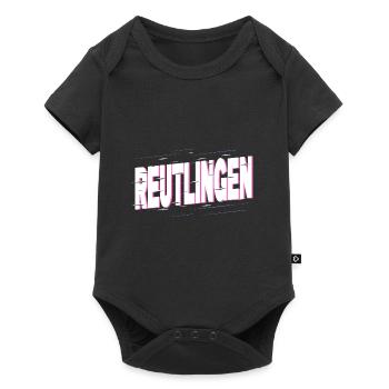 Reutlingen Germany City Font Home Love - Baby Premium short-sleeve bodysuit - black - Front