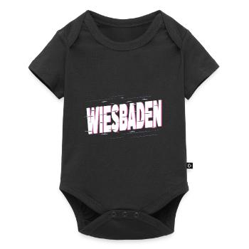 Wiesbaden Allemagne City Font Home Love - Body à manches courtes Premium Bébé - noir - Devant