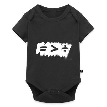 L’égalité est plus grande que le signe de division - Body à manches courtes Premium Bébé - noir - Devant