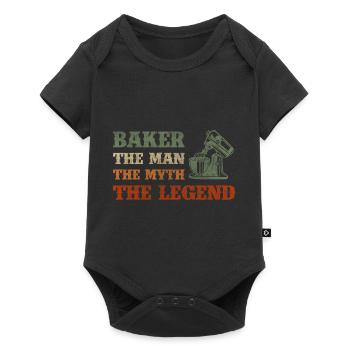 Backen Brötchen Arbeit - Baby Premium Kurzarmbody - Schwarz - Vorne