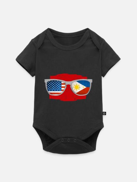 Philippinisch-amerikanische Freundschaft - Baby Premium Kurzarmbody - Schwarz