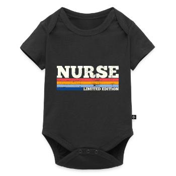 Retro Nurse 80s Limited Edition For Nursing - Baby Premium short-sleeve bodysuit - black - Front