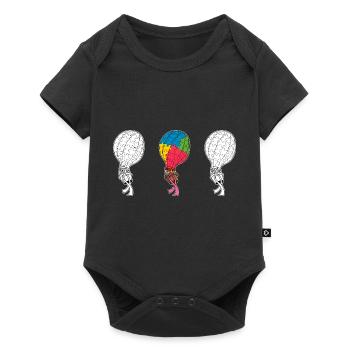 Balloon Autistic Autism thing Puzzle Piece Be Kind - Baby Premium short-sleeve bodysuit - black - Front