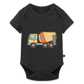 Concrete mixer dump truck gift children motive - Baby Premium short-sleeve bodysuit - black - Front