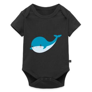 whale - Baby Premium short-sleeve bodysuit - black - Front