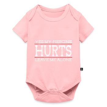 Piercer Stechen Körperschmuck Stecker - Baby Premium Kurzarmbody - Rosa - Vorne