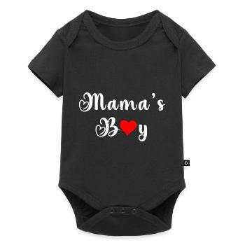 Mama's boy - Body à manches courtes Premium Bébé - noir - Devant