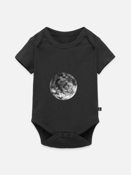The moon - Baby Premium short-sleeve bodysuit - black