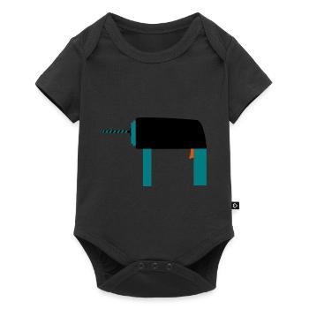 Bohrer Werkzeug Geschenkidee Handwerker Hobby - Baby Premium Kurzarmbody - Schwarz - Vorne