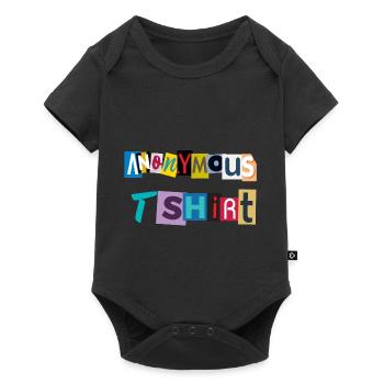 Anonymous TShirt en lettre de journaux. - Body à manches courtes Premium Bébé - noir - Devant