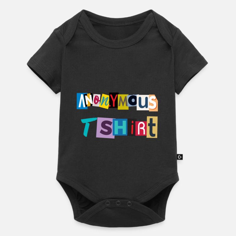 Anonymous TShirt Brief in Zeitungen. - Baby Premium Kurzarmbody - Schwarz