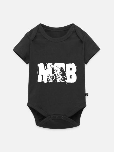 mountain bike - Baby Premium short-sleeve bodysuit - black