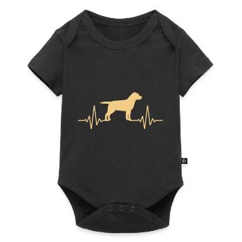 Labrador Retriever Chien Pet Lab Puppy Heartbeat - Body à manches courtes Premium Bébé - noir - Devant