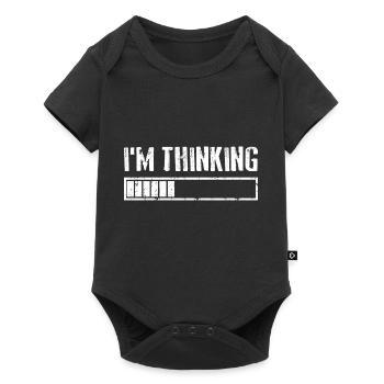 I'M THINKING Loading Gaming Computer Humor - Baby Premium Kurzarmbody - Schwarz - Vorne