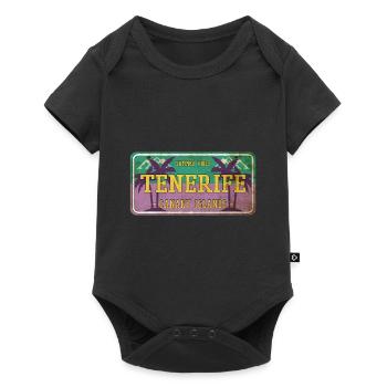 Tenerife Été Sun Beach Sea Palms Vacances - Body à manches courtes Premium Bébé - noir - Devant