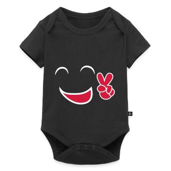 Please smile Smile-Shirt tees - Baby Premium short-sleeve bodysuit - black - Front