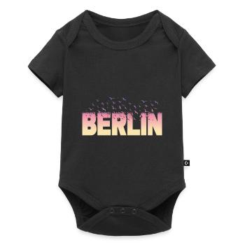 Berlin Germany City Font Birds Skyline - Baby Premium short-sleeve bodysuit - black - Front