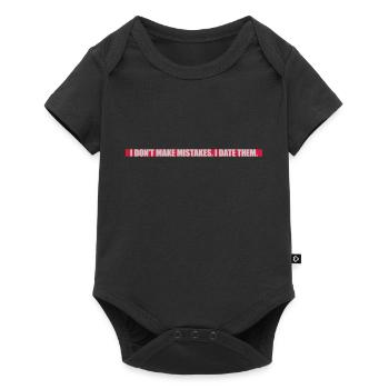 Date Mistakes Quote Logo - Baby Premium short-sleeve bodysuit - black - Front