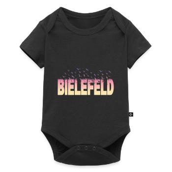 Bielefeld Germany City Font Birds Skyline - Baby Premium short-sleeve bodysuit - black - Front