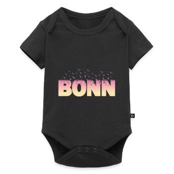 Bonn Deutschland Stadt Schrift Vögel Skyline - Baby Premium Kurzarmbody - Schwarz - Vorne