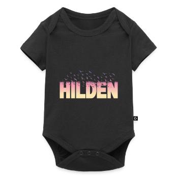 Hilden Germany City Font Birds Skyline - Baby Premium short-sleeve bodysuit - black - Front
