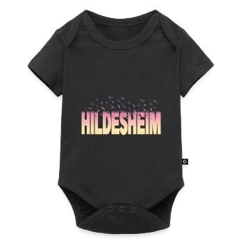Hildesheim Allemagne Ville Police Oiseaux Skyline - Body à manches courtes Premium Bébé - noir - Devant