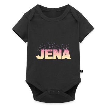 Jena Germany City Font Birds Skyline - Baby Premium short-sleeve bodysuit - black - Front