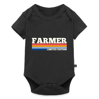 Farmer 80s Farming I'm A Farmer I Feed People - Baby Premium short-sleeve bodysuit - black - Front