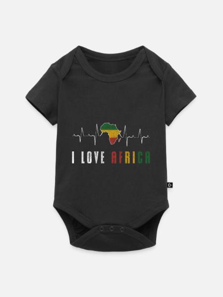 Afrika Naturschutz - Baby Premium Kurzarmbody - Schwarz