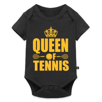 Queen of Tennis - Baby Premium Kurzarmbody - Schwarz - Vorne